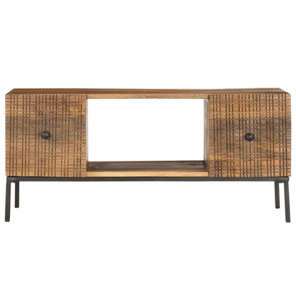 Tavolino da Salotto 90x45x40 cm in Legno Massello di Mango