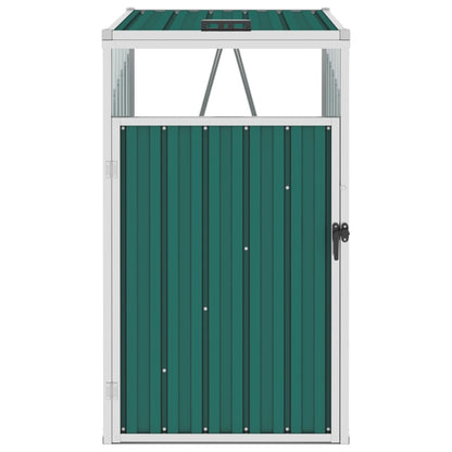 Copri Bidone Rifiuti Verde 72x81x121 cm in Acciaio