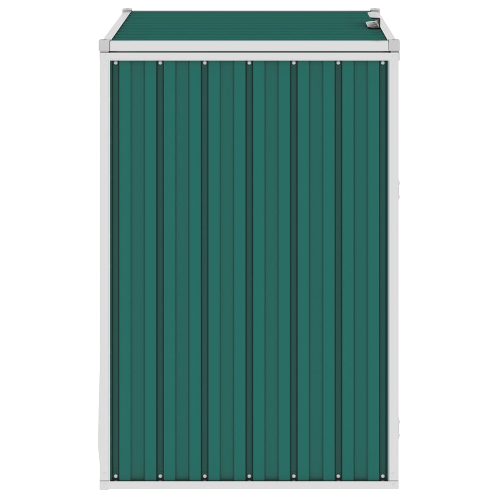 Copri Bidone Rifiuti Verde 72x81x121 cm in Acciaio