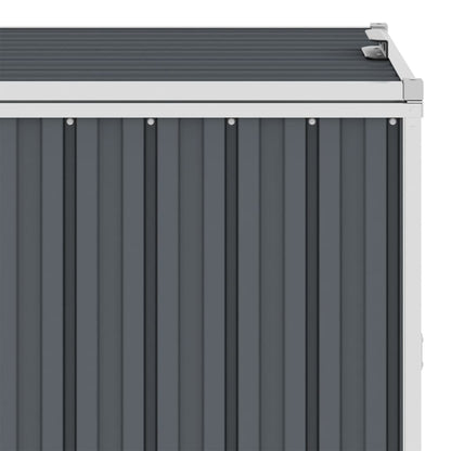 Copri Bidone Rifiuti Quadruplo Grigio 286x81x121 cm in Acciaio