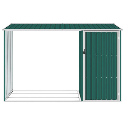 Capanno per Legna Verde 245x98x159 cm in Acciaio Zincato