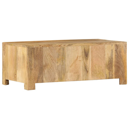 Tavolino Salotto con 4 Cassetti 90x50x35cm Legno Massello Mango