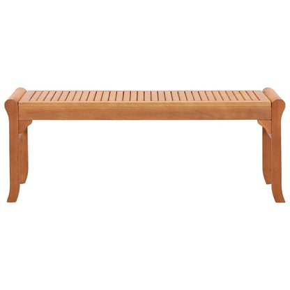 Panca da Giardino 2 Posti 120 cm in Legno Massello di Eucalipto
