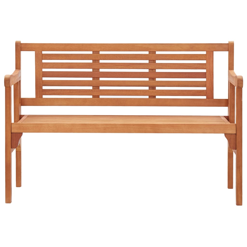Panchina da Giardino Pieghevole 120 cm Legno Massello Eucalipto