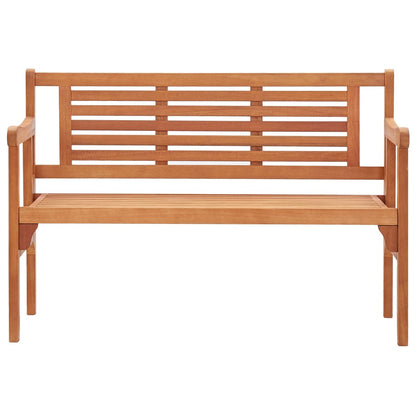 Panchina da Giardino Pieghevole 120 cm Legno Massello Eucalipto