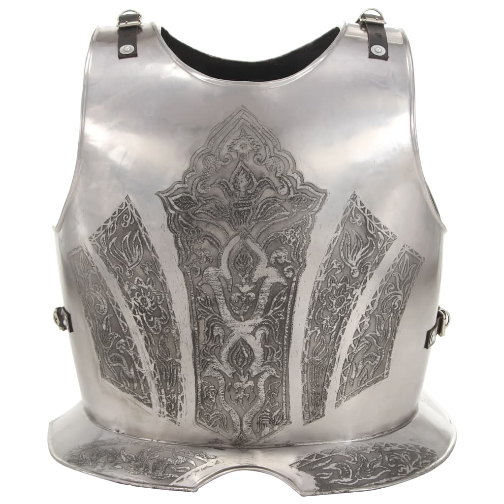 Corazza da Cavaliere Medievale Replica LARP Argento in Acciaio