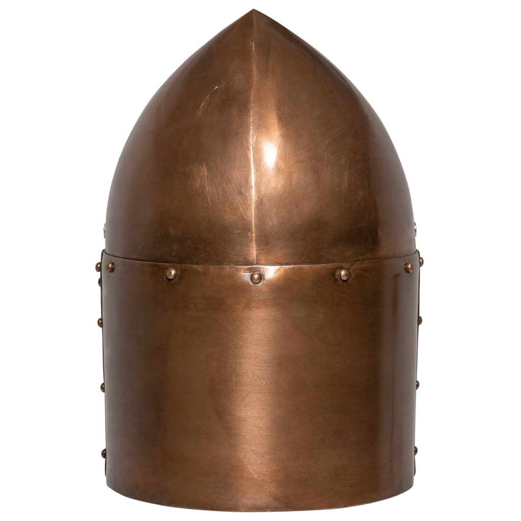 Elmo da Cavaliere Medievale Antico Replica LARP Rame in Acciaio
