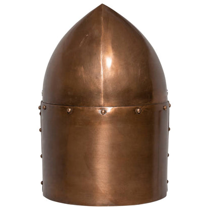 Elmo da Cavaliere Medievale Antico Replica LARP Rame in Acciaio