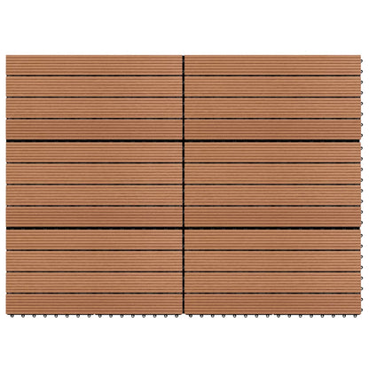Pannelli in WPC 60x30 cm 6 pz 1m² Marrone
