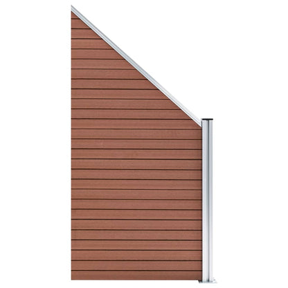 Pannello di Recinzione in WPC 95x(105-180) cm Marrone