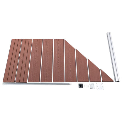Pannello di Recinzione in WPC 95x(105-180) cm Marrone