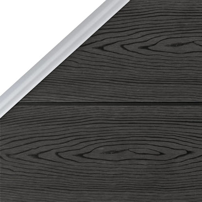 Pannello di Recinzione in WPC 95x(105-180) cm Grigio