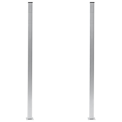 Pali per Recinzione 2 pz in Alluminio 185 cm