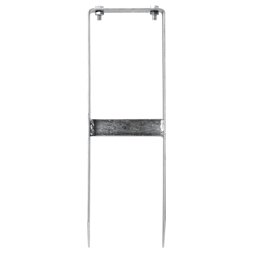 Picchetti di Terra 2 pz per Recinzione WPC in Acciaio 40 cm