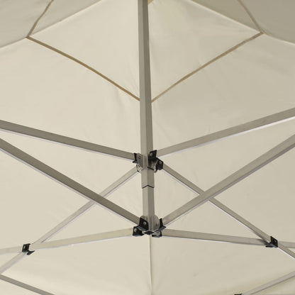 Gazebo Professionale Pieghevole Alluminio 2x2 m Crema