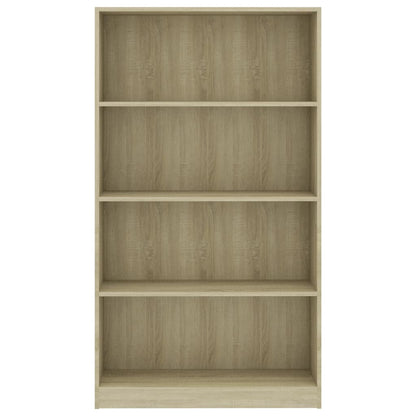 Libreria 4 Ripiani Rovere Sonoma 80x24x142 cm Legno Multistrato