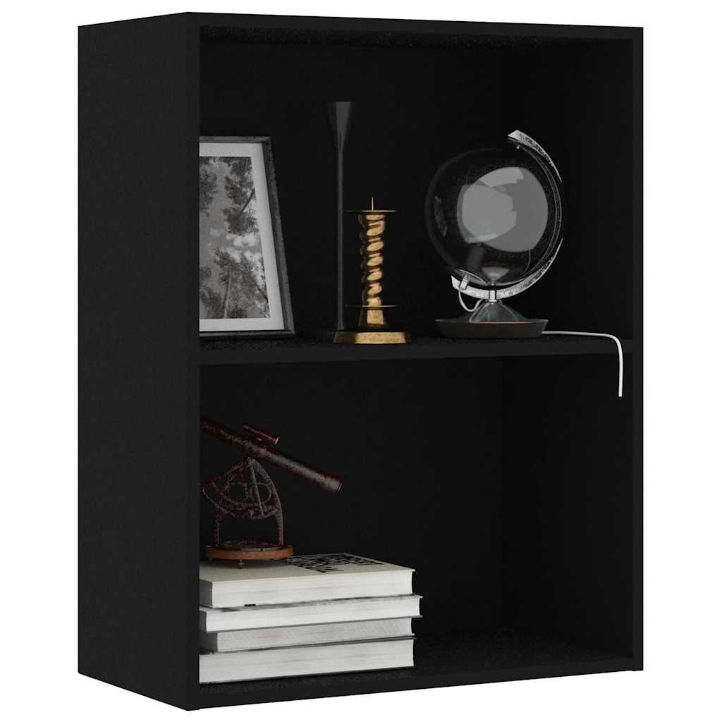 Libreria Nera 60x30x76,5 cm in Legno Multistrato