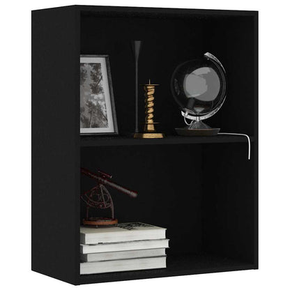Libreria Nera 60x30x76,5 cm in Legno Multistrato
