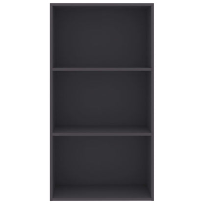 Libreria a 3 Ripiani Grigia 60x30x114 cm in Legno Multistrato