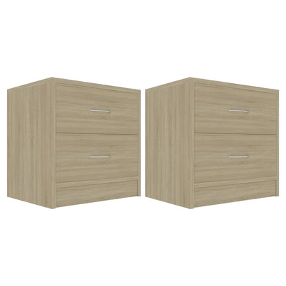 Comodini Rovere Sonoma 2 pz 40x30x40 cm in Legno Multistrato