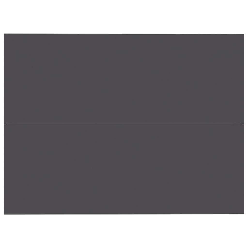 Comodino Grigio 40x30x30 cm in Legno Multistrato