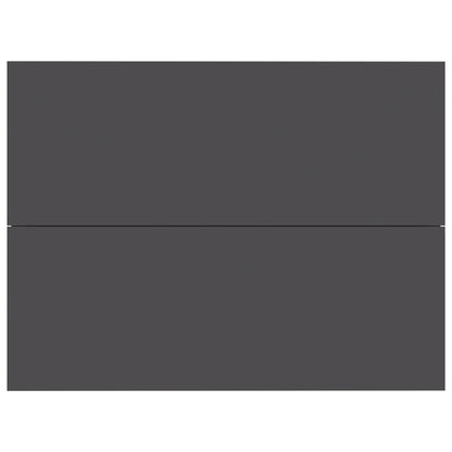 Comodino Grigio 40x30x30 cm in Legno Multistrato