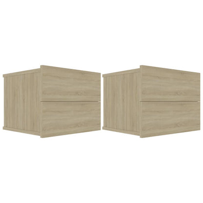 Comodini 2 pz Rovere Sonoma 40x30x30 cm in Legno Multistrato