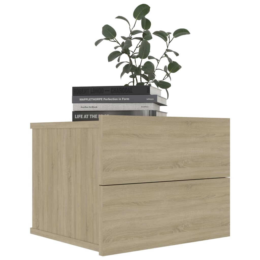 Comodini 2 pz Rovere Sonoma 40x30x30 cm in Legno Multistrato