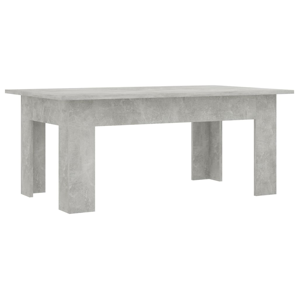 Tavolino Salotto Grigio Cemento 100x60x42 cm Legno Multistrato