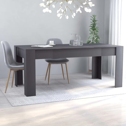 Tavolo da Pranzo Grigio 180x90x76 cm in Legno Multistrato