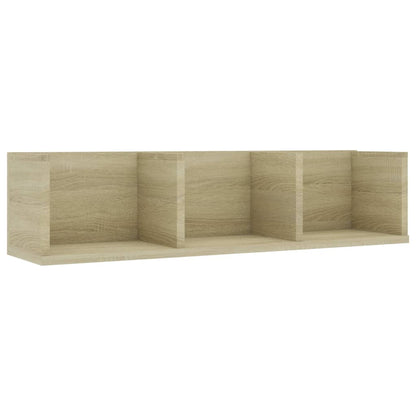 Scaffale Porta CD a Parete Rovere Sonoma 75x18x18cm Multistrato