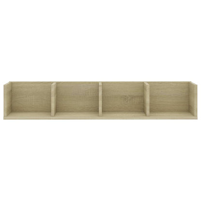 Scaffale Porta CD Parete Rovere Sonoma 100x18x18 cm Multistrato