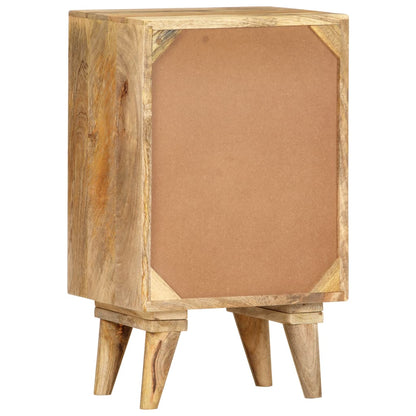 Comodino 36x30x60 cm in Legno Massello di Mango