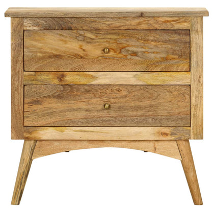 Comodino 65x35x60 cm in Legno Massello di Mango