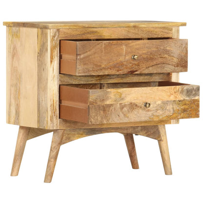Comodino 65x35x60 cm in Legno Massello di Mango