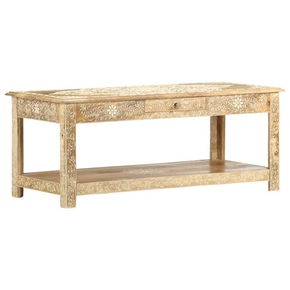 Tavolino da Salotto 110x50x45 cm Mango Massello Dipinto a Mano