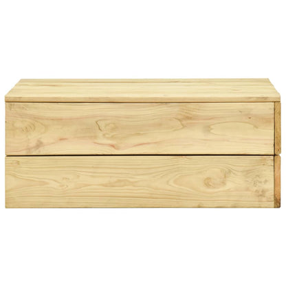 Tavolo da Giardino 75x75x31 cm in Legno di Pino Impregnato