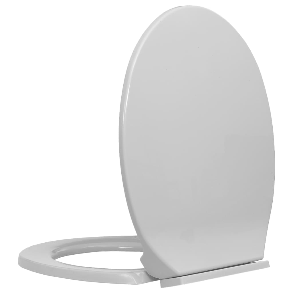 Tavoletta WC a Chiusura Morbida Grigio Chiaro Ovale
