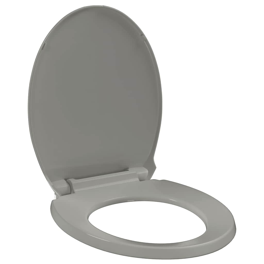Copriwater Chiusura Ammortizzata e Sgancio Rapido Grigio Ovale