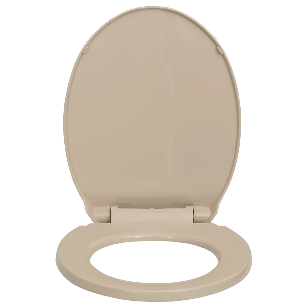 Tavoletta WC a Chiusura Ammortizzata Beige Ovale
