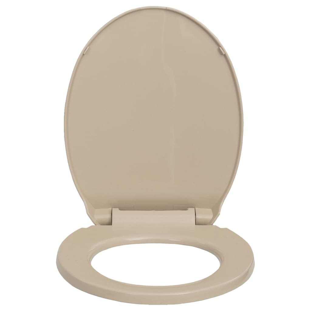 Copriwater Chiusura Ammortizzata e Sgancio Rapido Beige Ovale