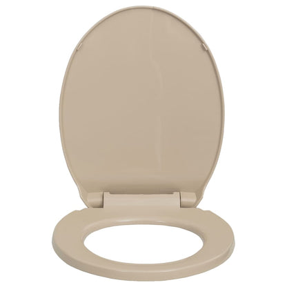 Copriwater Chiusura Ammortizzata e Sgancio Rapido Beige Ovale