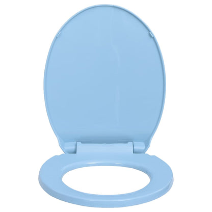 Copriwater Chiusura Ammortizzata e Sgancio Rapido Blu Ovale