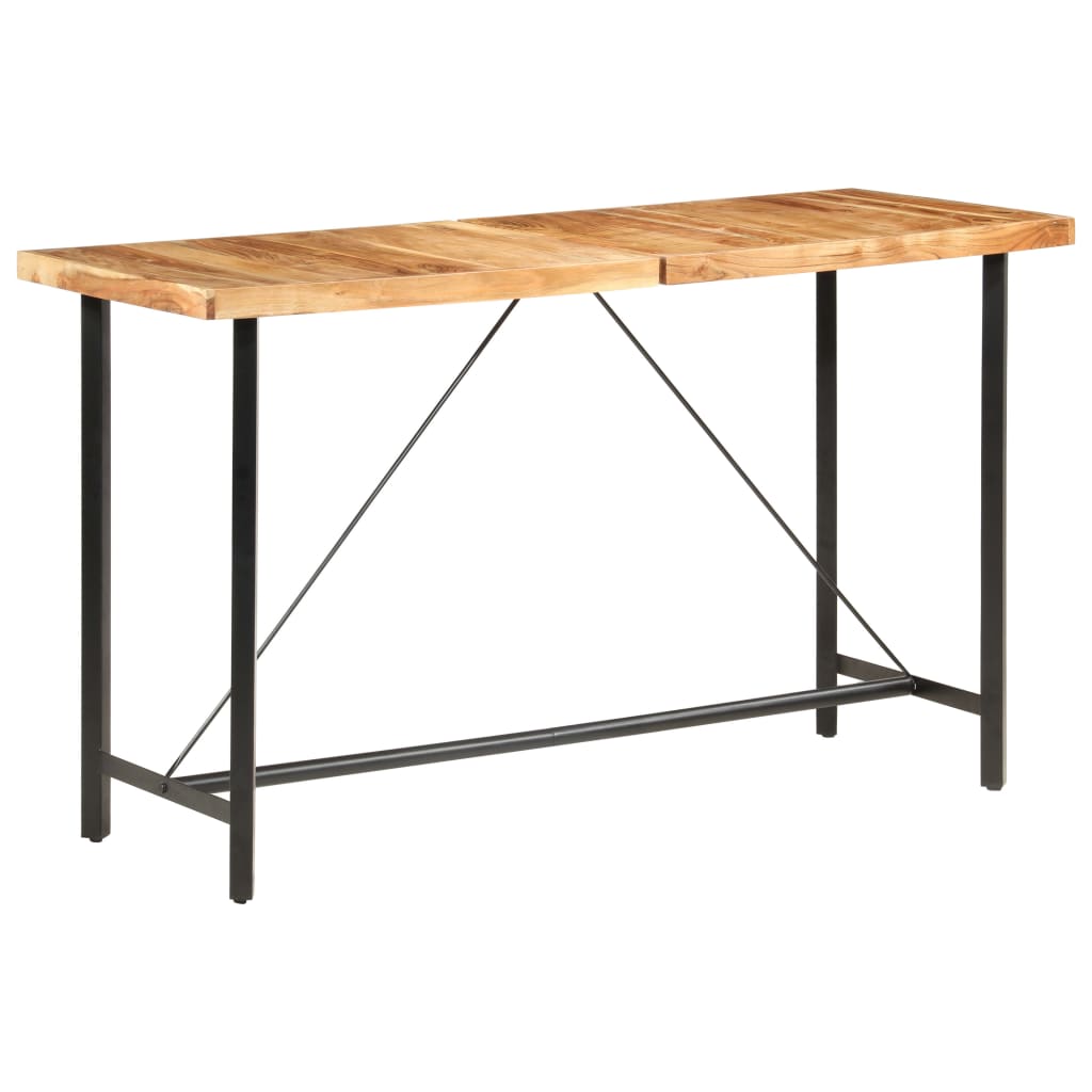 Tavolo da Bar 180x70x107 cm in Legno Massello di Acacia