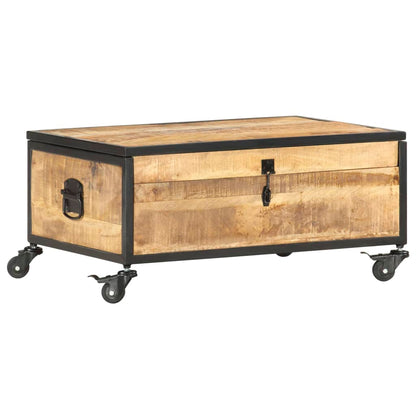 Tavolino da Salotto 70x50x33 cm in Legno Massello di Mango