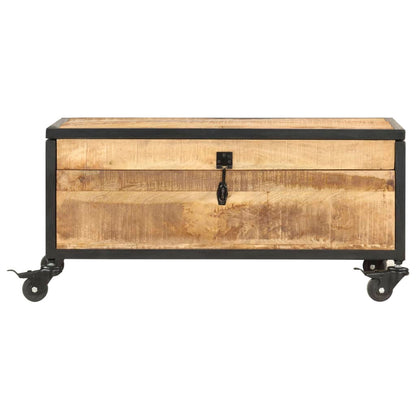Tavolino da Salotto 70x50x33 cm in Legno Massello di Mango