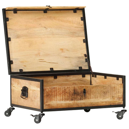 Tavolino da Salotto 70x50x33 cm in Legno Massello di Mango