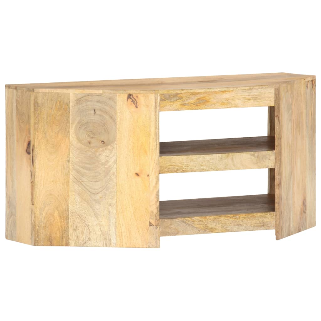 Mobile Porta TV Angolare 90x45x45 cm in Legno Massello di Mango