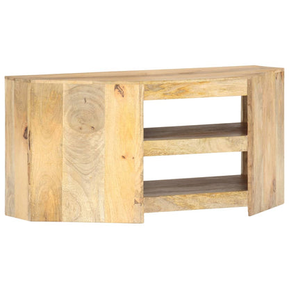 Mobile Porta TV Angolare 90x45x45 cm in Legno Massello di Mango