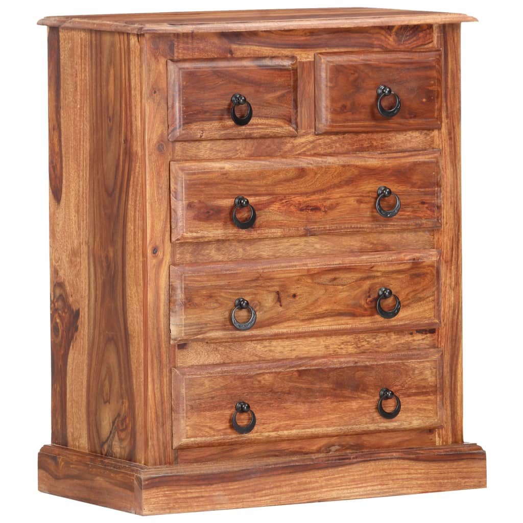 Cassettiera 60x35x75 cm in Legno Massello di Sheesham